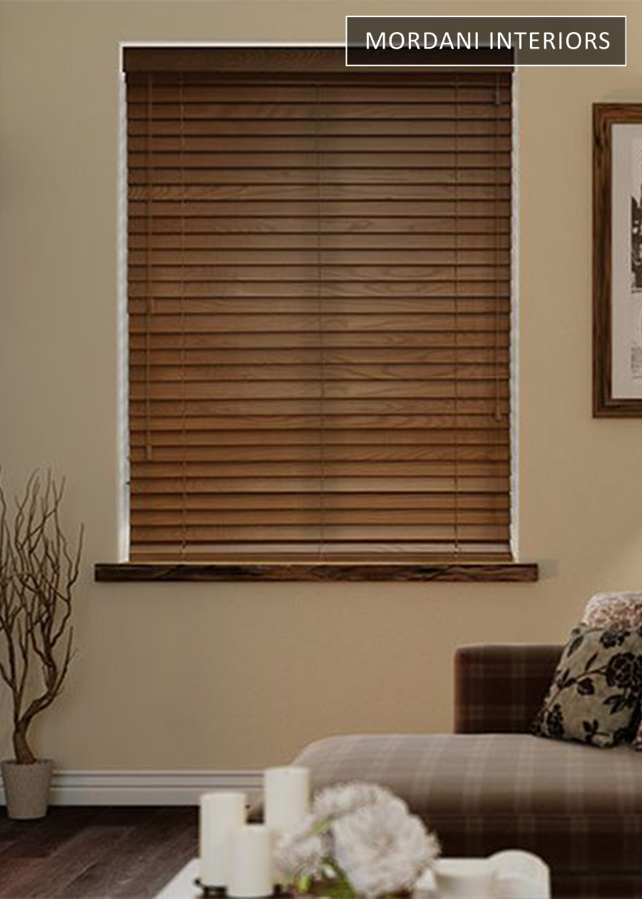 English Walnut Wooden Venetian Blinds